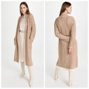 John & Jenn by Line Stella Duster Long Cardigan in Birch XS